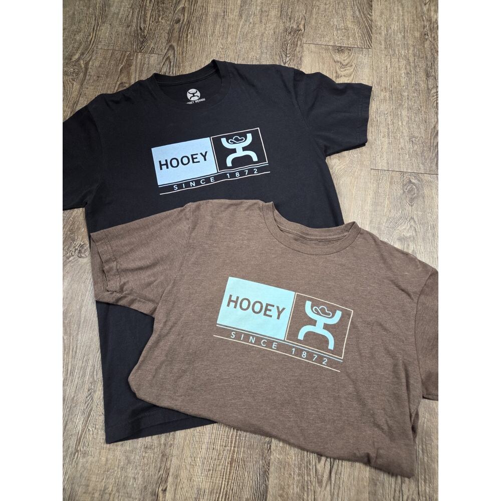 Hooey Roots Men Short Sleeve Tshirts Medium Lot Of 2 Brown Black